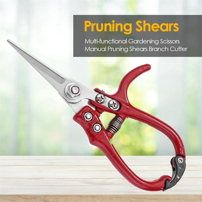 Pruning Shears Stainless Steel Manual Garden Scissors With Safety Buckle