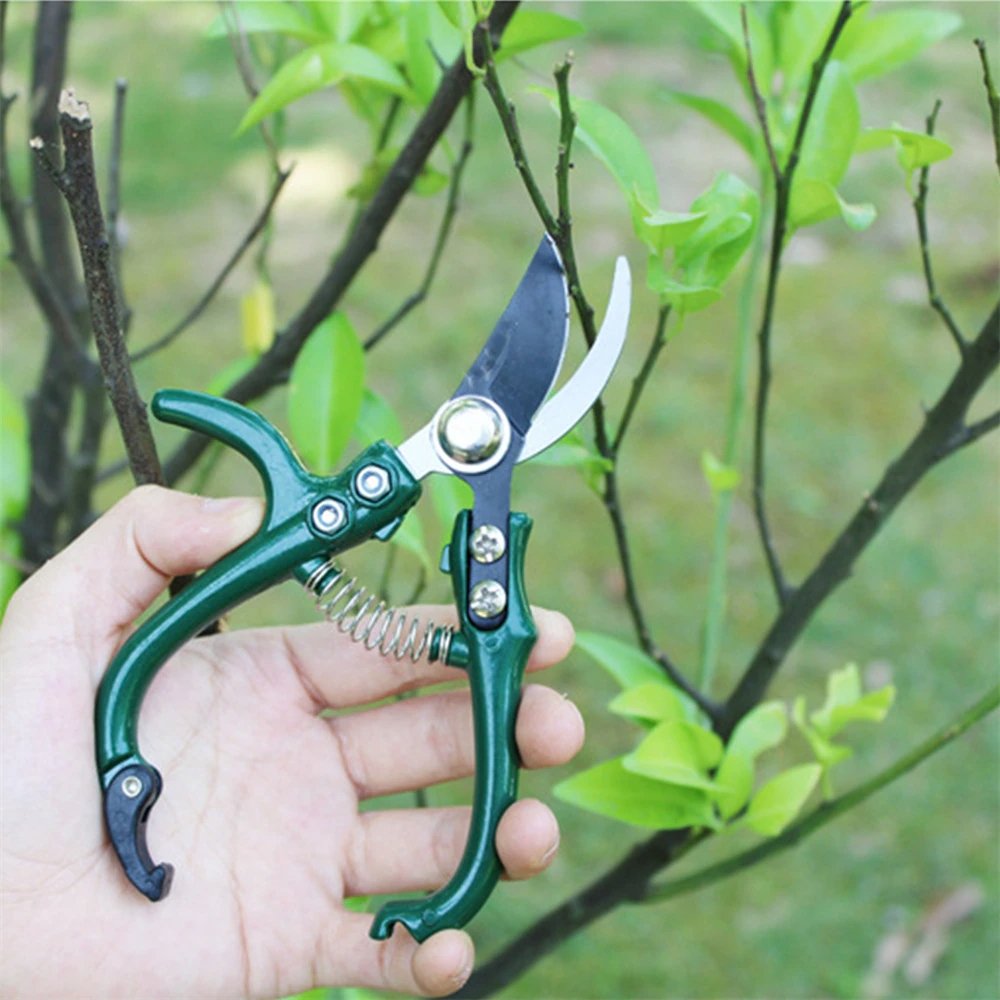 Pruning Shears Stainless Steel Manual Garden Scissors With Safety Buckle