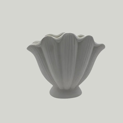 Ceramic Seashell Vase For Floral Arrangements And Terrarium Decor