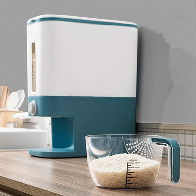 Rice Bucket Dispenser With Airtight Sealed Storage Container