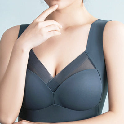 Seamless Lace Support Bra For Women Large Sizes Wire-Free Comfort