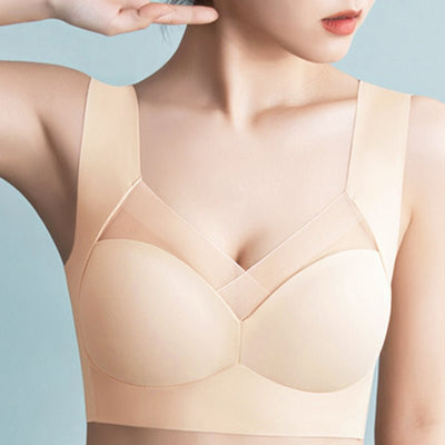 Seamless Lace Support Bra For Women Large Sizes Wire-Free Comfort