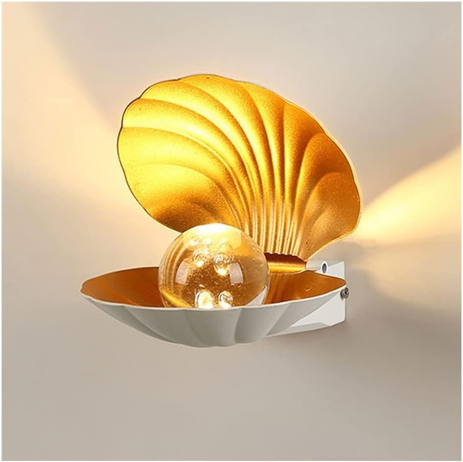 Seashell Wall Lamp LED Exterior Clam Shell Pearl Light Fixture