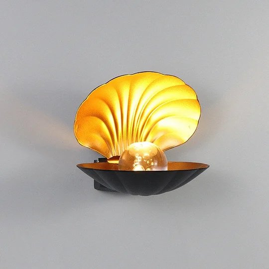 Seashell Wall Lamp LED Exterior Clam Shell Pearl Light Fixture