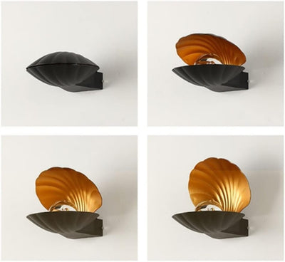 Seashell Wall Lamp LED Exterior Clam Shell Pearl Light Fixture
