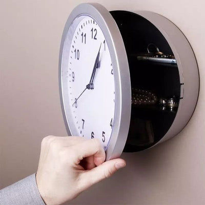 Secret Wall Clock With Mechanical Hidden Storage Box