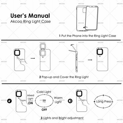 Selfie Ring Light For Smartphone With Adjustable Brightness