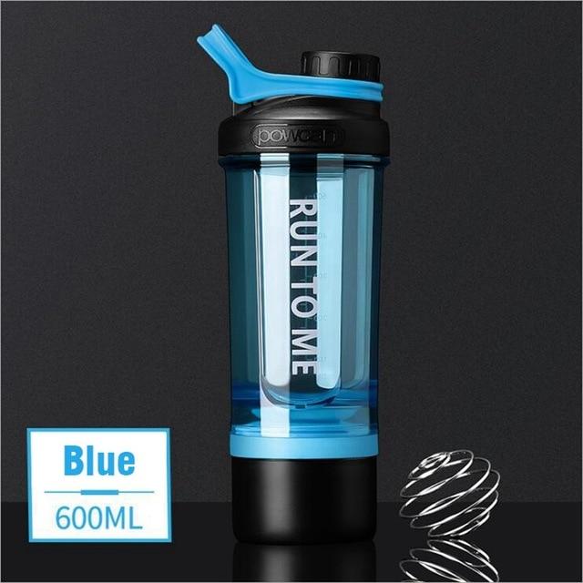 Shaker Bottle 600ml Leak Proof Fitness Mixer Cup