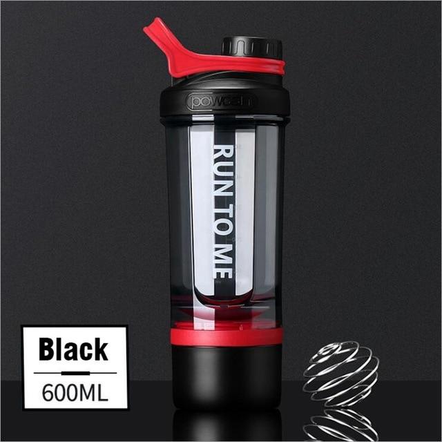 Shaker Bottle 600ml Leak Proof Fitness Mixer Cup
