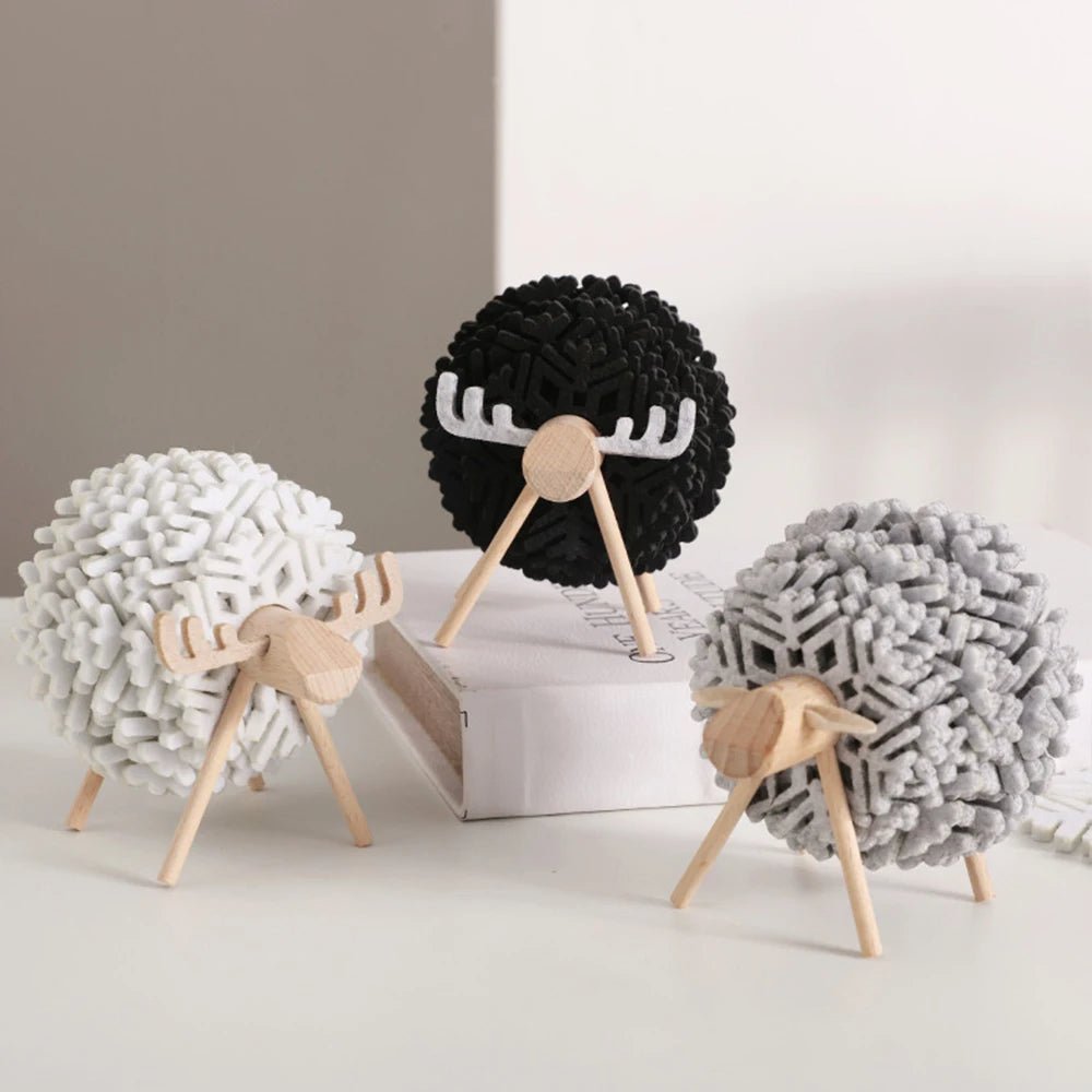 Sheep-shaped Felt Coasters Non-slip Insulated Cup Mats For Home
