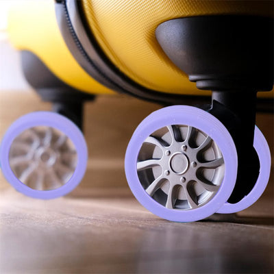 Silicone Luggage Wheel Protectors Durable Silent Trolley Case Covers