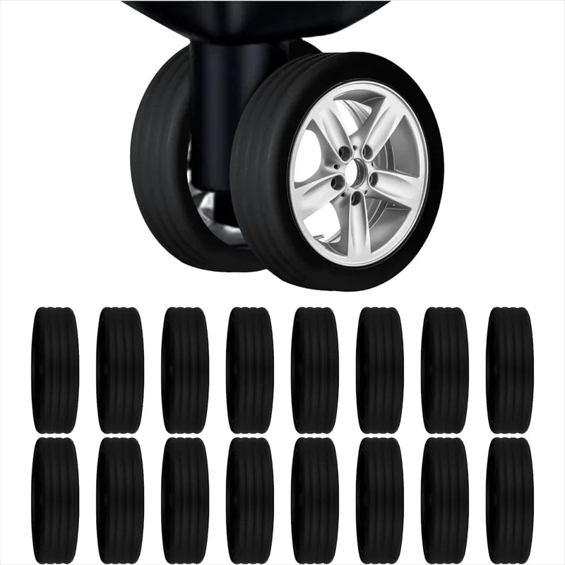 Silicone Luggage Wheel Protectors Durable Silent Trolley Case Covers