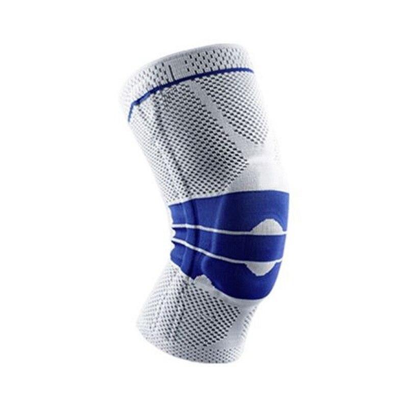 Silicone Knee Compression Sleeve With Spring Support And Stabilizers