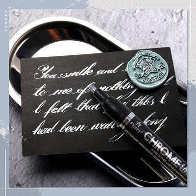 Silver Chrome Marker Pen For Smooth Metallic Drawing And Writing