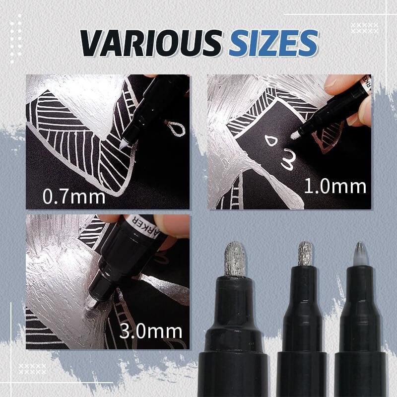Silver Chrome Marker Pen For Smooth Metallic Drawing And Writing