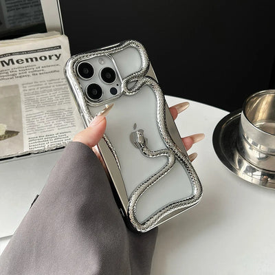 IPhone Electroplated Phone Case Soft TPU Shockproof Cover Snake Design
