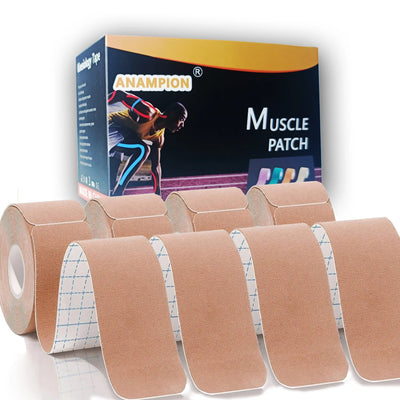 Kinesiology Tape 4 Rolls Waterproof Breathable Latex-Free Athletic Tape