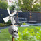 Skull Windmill Decoration Outdoor Halloween Whirligig Spinner