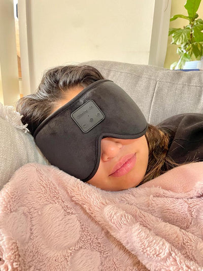 Sleep Mask Headphones With Built-in White Noise For Side Sleepers
