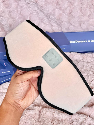 Sleep Mask Headphones With Built-in White Noise For Side Sleepers