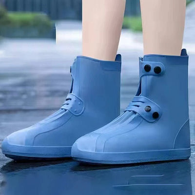 Slip On Transparent Waterproof Rain Shoe Covers Durable Rubber Overshoes