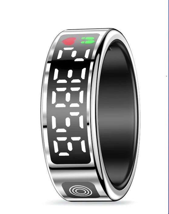 Smart Health Monitoring Ring With Heart Rate Blood Oxygen Tracking Waterproof