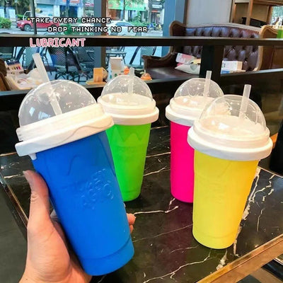 Slushie Cup Maker Double Layer Squeeze Slushy Drink Cup