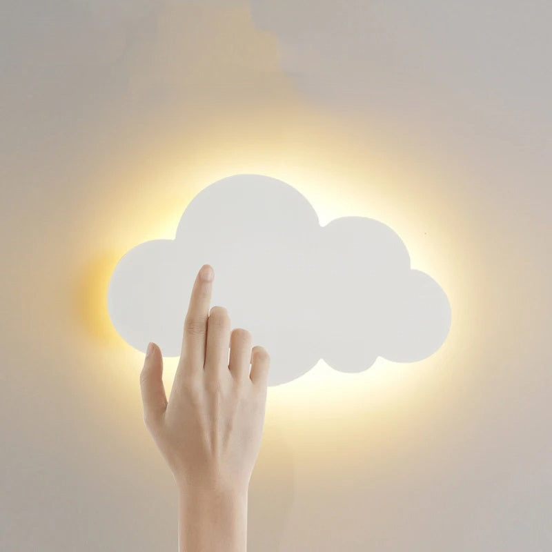 LED Cloud Wall Lamp Warm Glow Touch Control For Baby Room Decor