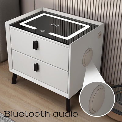 Smart Bedside Table With Wireless Charging And Fingerprint Lock