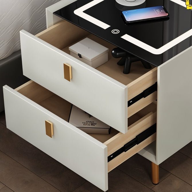 Smart Bedside Table With Wireless Charging And Fingerprint Lock