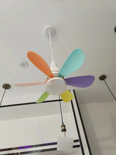 Smart Control Light Fan With 6 Leaves LED Bulb And Remote