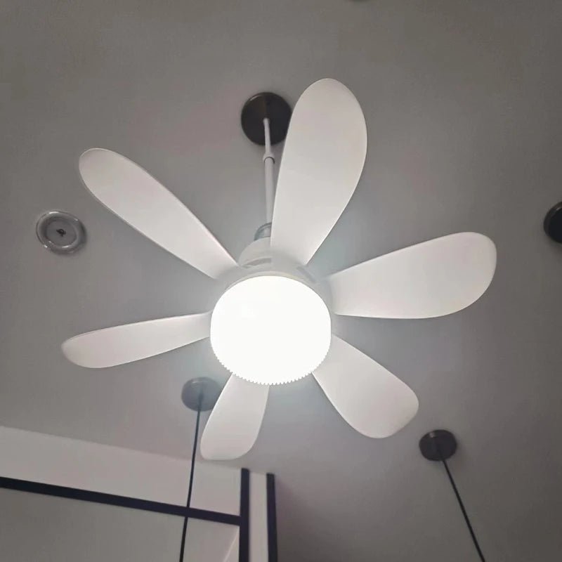 Smart Control Light Fan With 6 Leaves LED Bulb And Remote