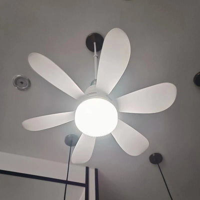 Smart Control Light Fan With 6 Leaves LED Bulb And Remote