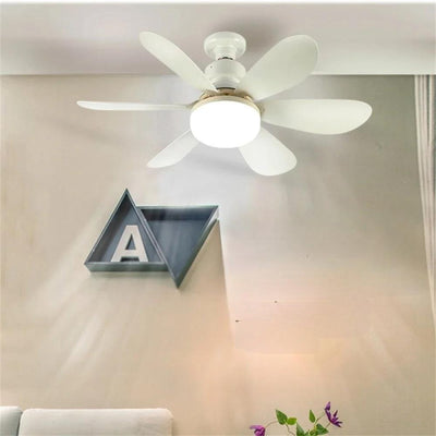Smart Control Light Fan With 6 Leaves LED Bulb And Remote