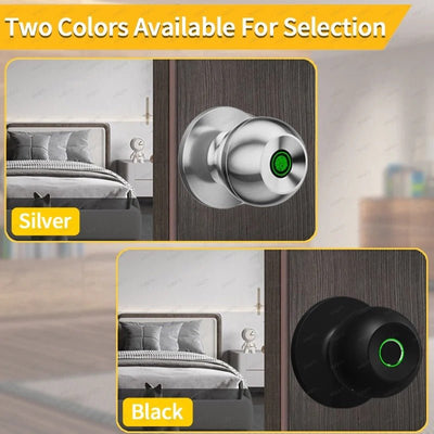 Smart Fingerprint Door Knob Lock Keyless Biometric Entry For Home