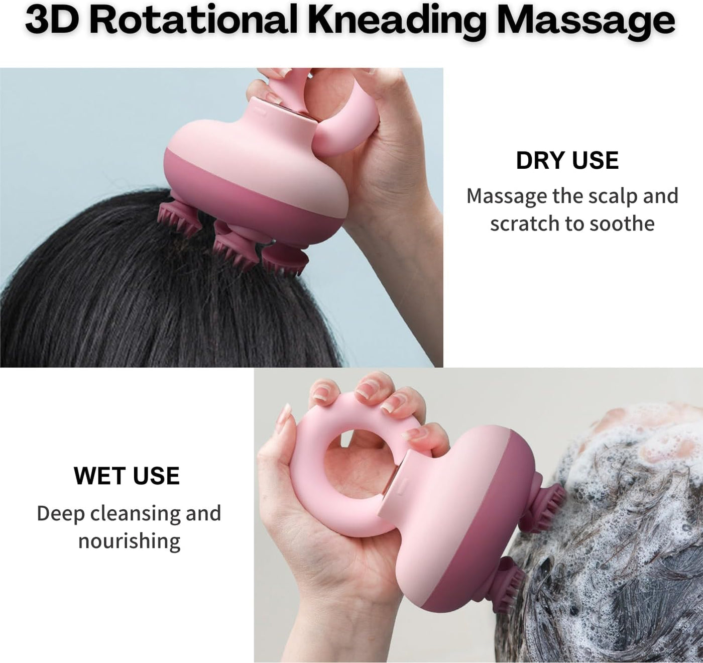 Smart Head Massager With Non Slip Silicone Grip For Comfort