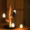 Smart LED Magpie Bird Lamp USB Rechargeable Vibration Sensor Night Light
