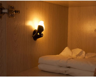 Smart LED Magpie Bird Lamp USB Rechargeable Vibration Sensor Night Light