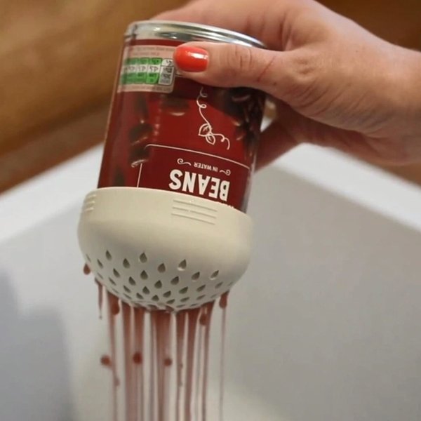Snap On Colander Portable Silicone Mini Can Drainer For Chickpeas Fruit