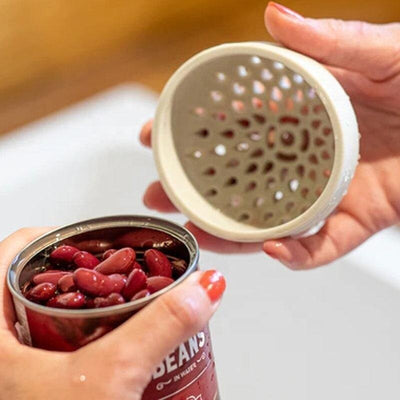 Snap On Colander Portable Silicone Mini Can Drainer For Chickpeas Fruit
