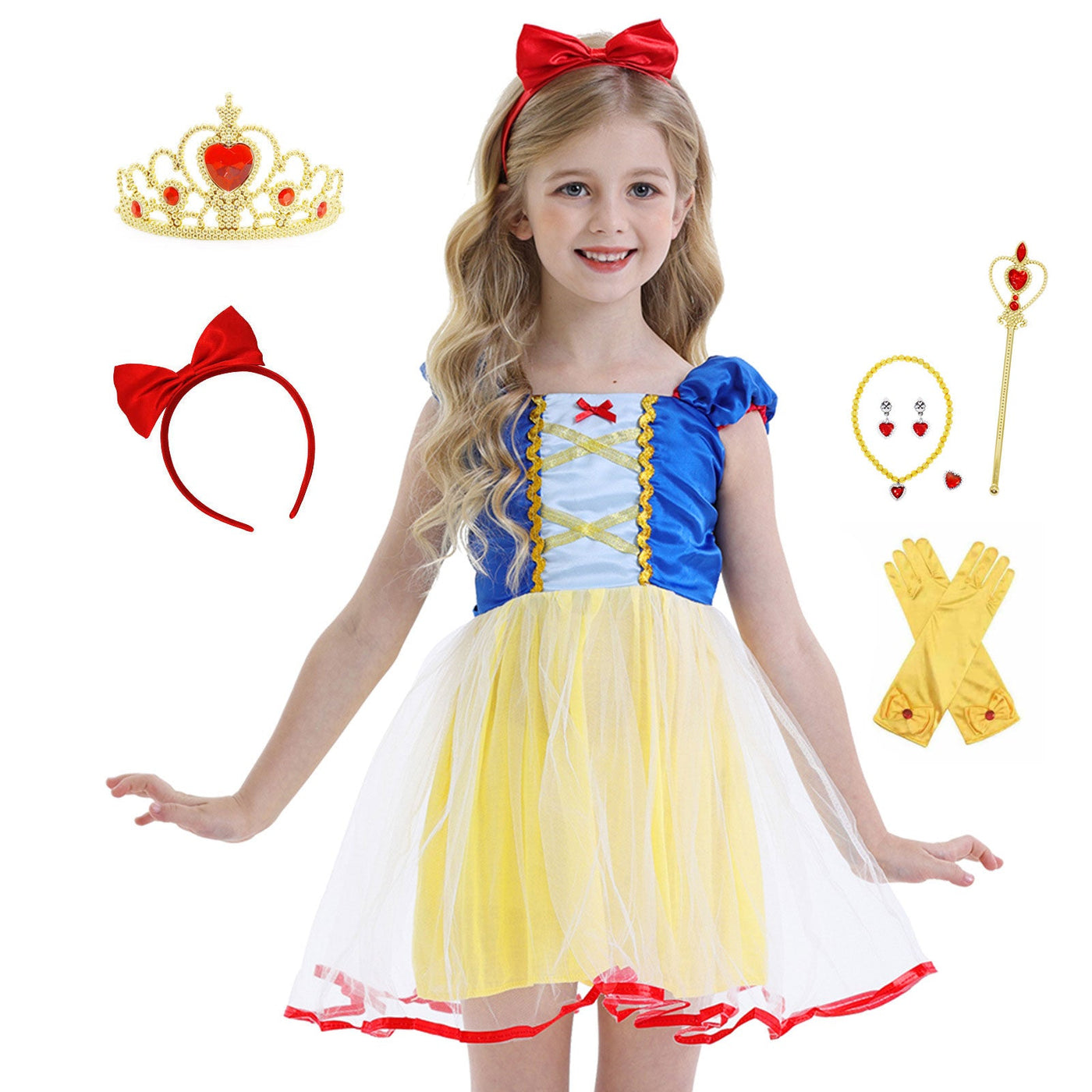 Princess Kids Costume Girls Party Fancy Dress Up Outfit