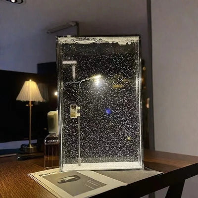 DIY Christmas Street Lamp With Flowing Snow Effect Holiday Decor