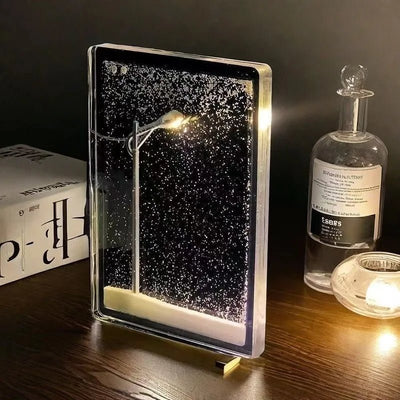 DIY Christmas Street Lamp With Flowing Snow Effect Holiday Decor