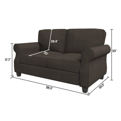 2-Seater Sofa With Solid Wood Frame And Extra Deep Seats