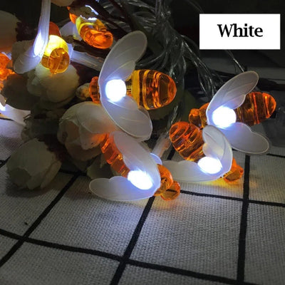 Solar Honey Bee String Lights Waterproof Outdoor Garden Party Lighting
