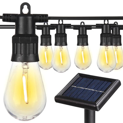 Solar Garden Festoon Lights Waterproof LED String With S14 Bulbs