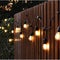 Solar Garden Festoon Lights Waterproof LED String With S14 Bulbs