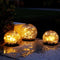Solar Garden Globe Lights Cracked Glass Orbs For Garden Glow