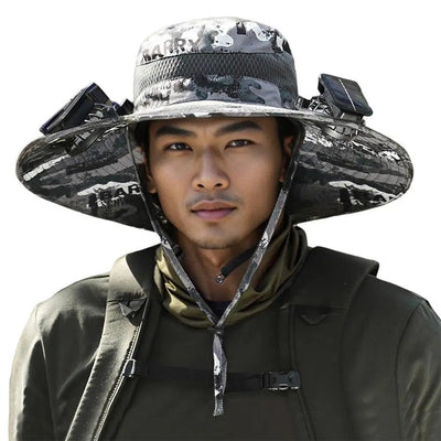 Solar-Powered Fan Cap Portable Hat With Built-In Cooling Fan For Outdoors