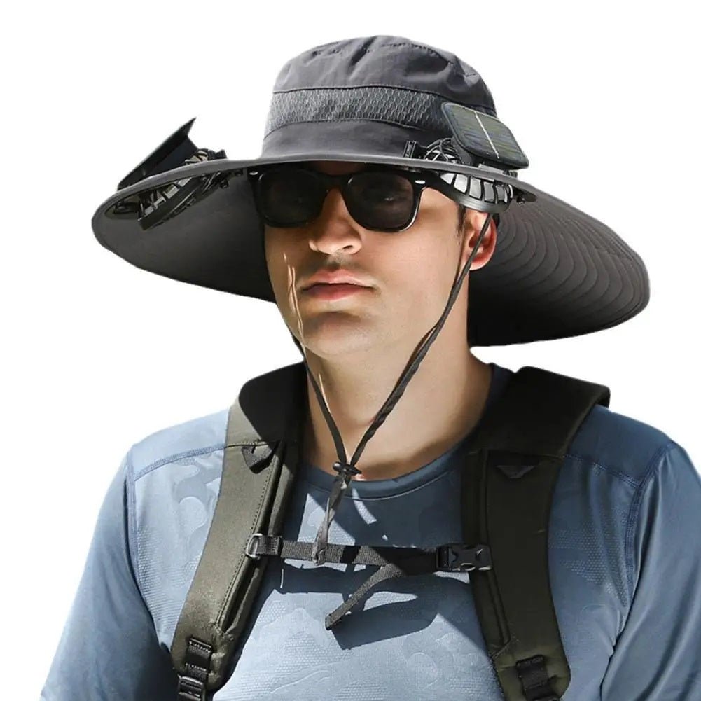 Solar-Powered Fan Cap Portable Hat With Built-In Cooling Fan For Outdoors
